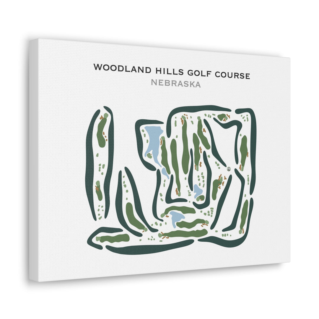 Woodland Hills Golf Course, Nebraska - Printed Golf Courses