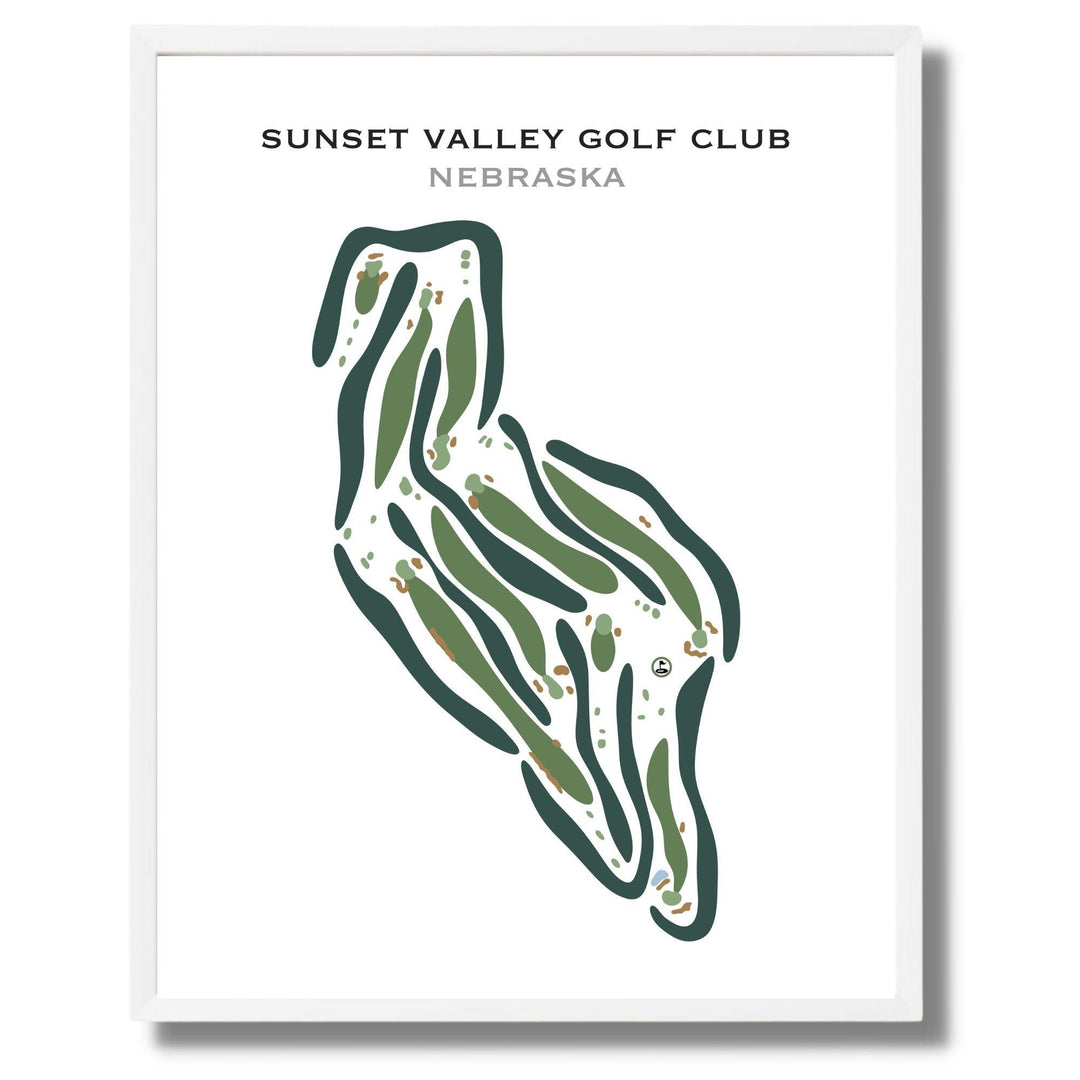 Sunset Valley Golf Club, Nebraska - Printed Golf Courses - Golf Course Prints