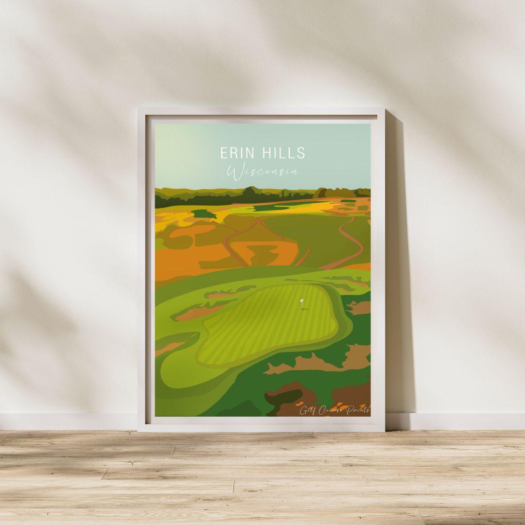 Erin Hills, Erin, Wisconsin - Signature Designs - Golf Course Prints