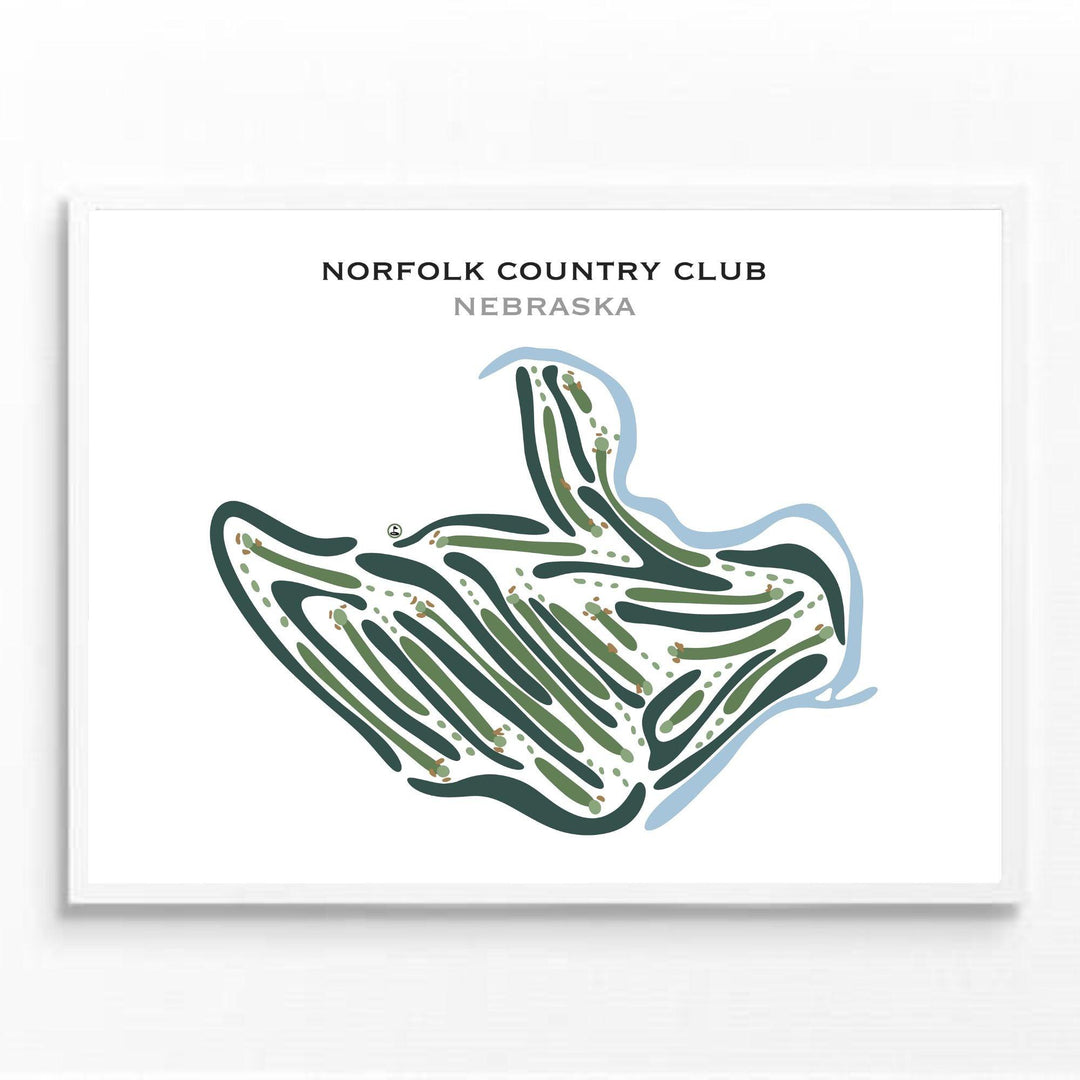 Norfolk Country Club, Nebraska - Printed Golf Courses - Golf Course Prints