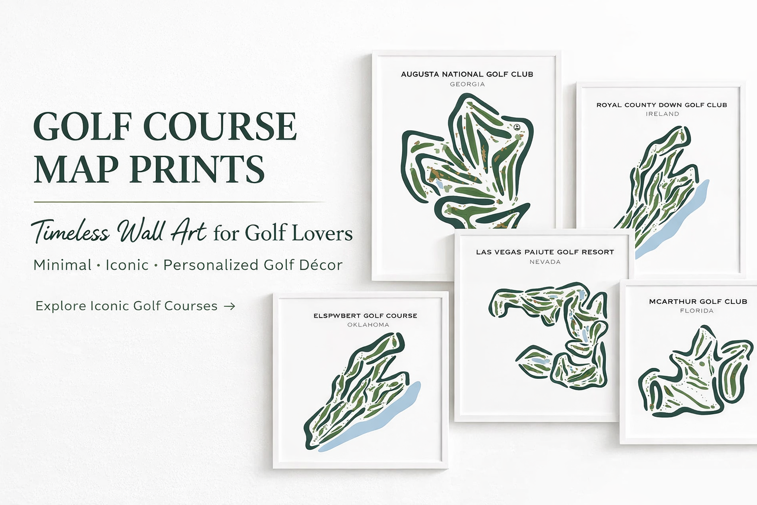 Golf Course Map Prints: The Ultimate Wall Art for Golf Lovers and Home Décor