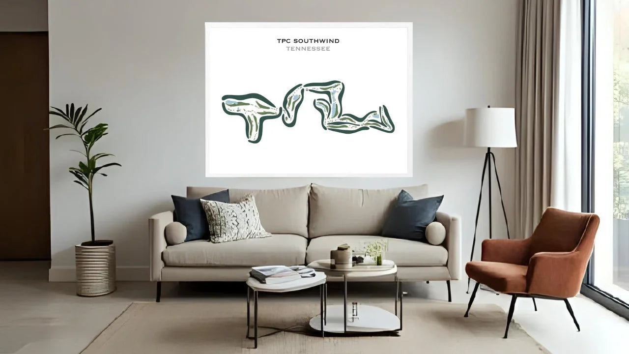 TPC Southwind Course Map: A Unique Gift for Golfers &amp; Collectors
