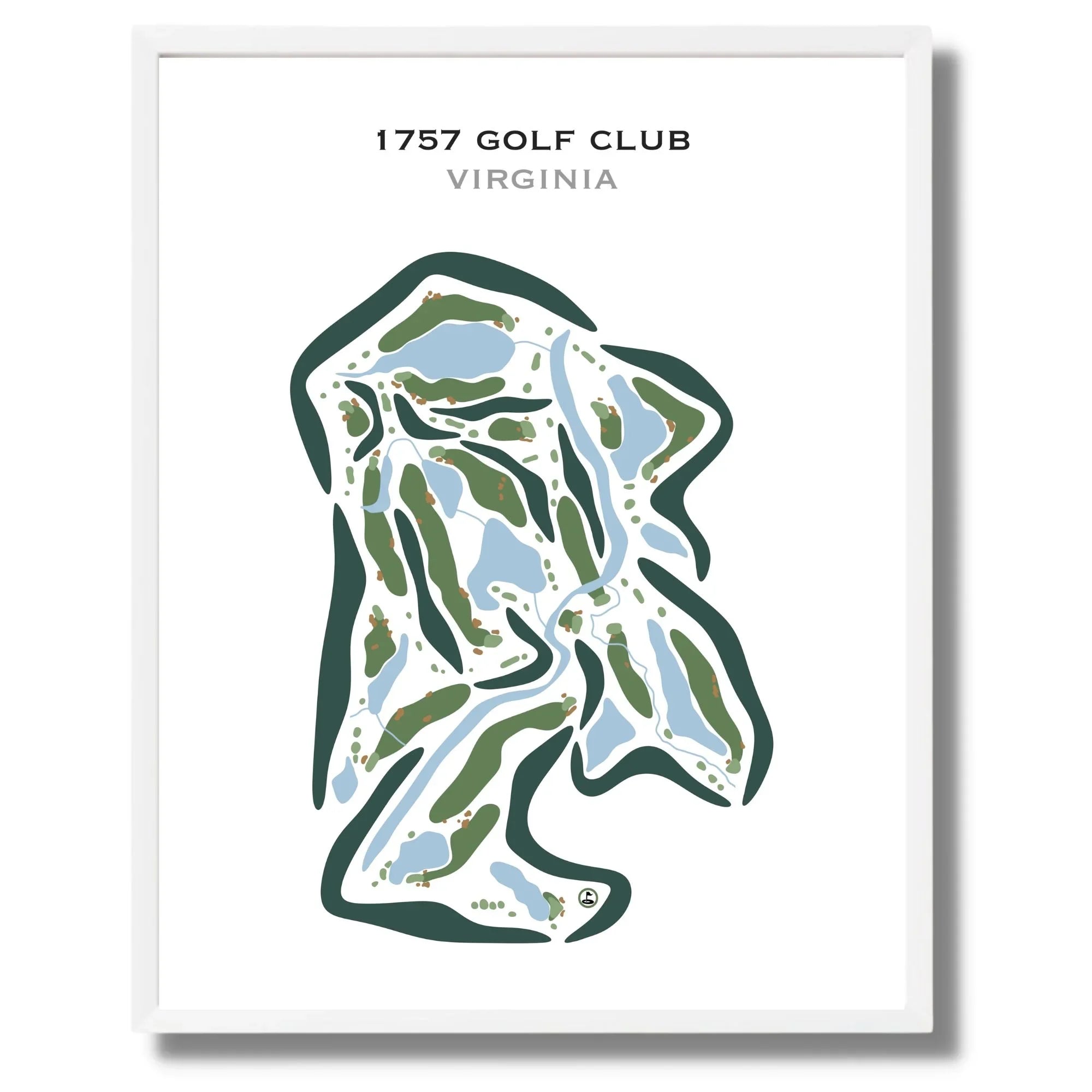 Buy the best printed golf course 1757 Golf Club Virginia Golf Course