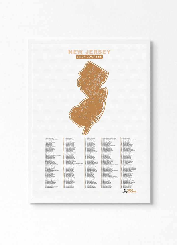 Map of New Jersey Golf Courses