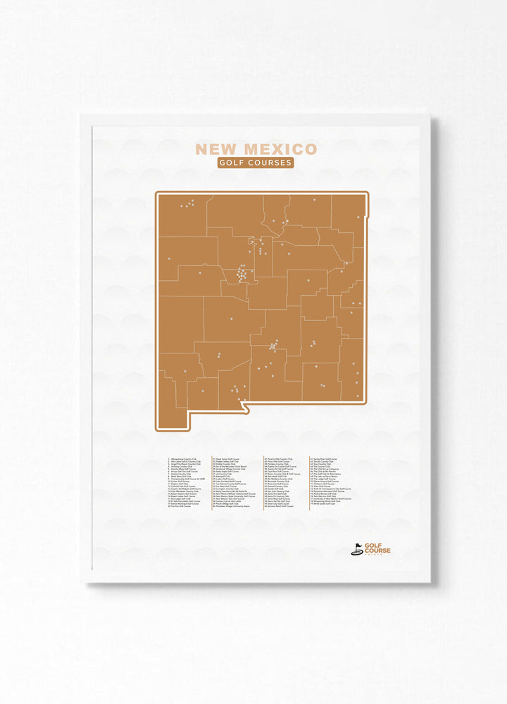 Map of New Mexico Golf Courses