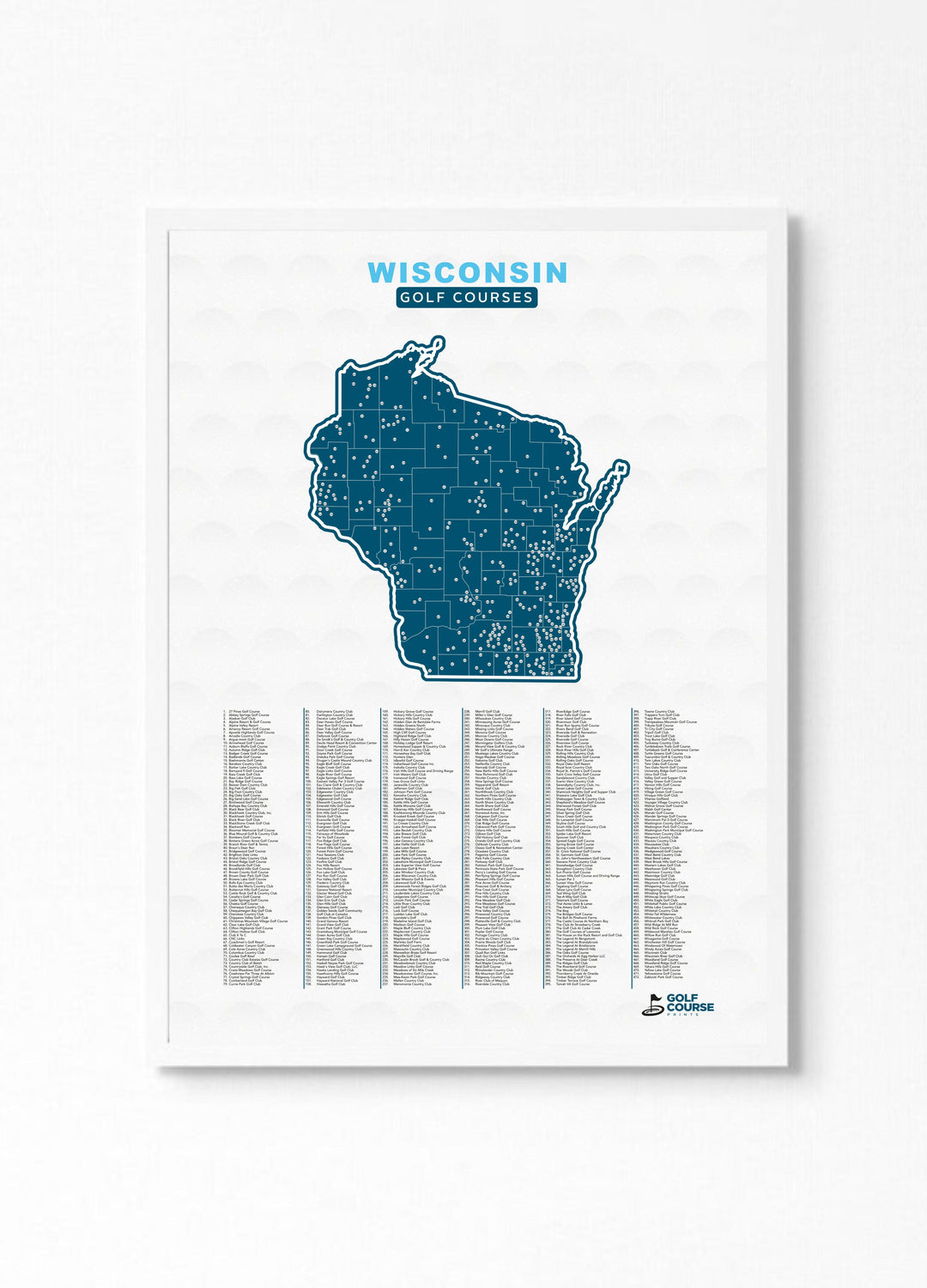 Map of Wisconsin Golf Courses