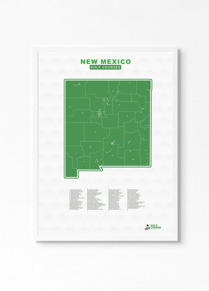 Map of New Mexico Golf Courses