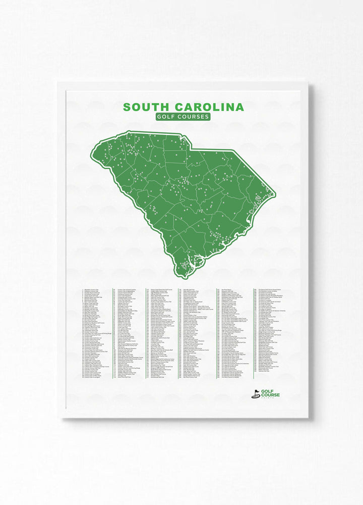 Map of South Carolina Golf Courses