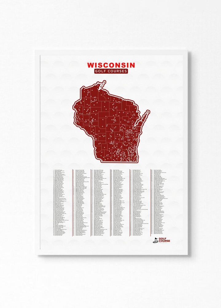 Map of Wisconsin Golf Courses