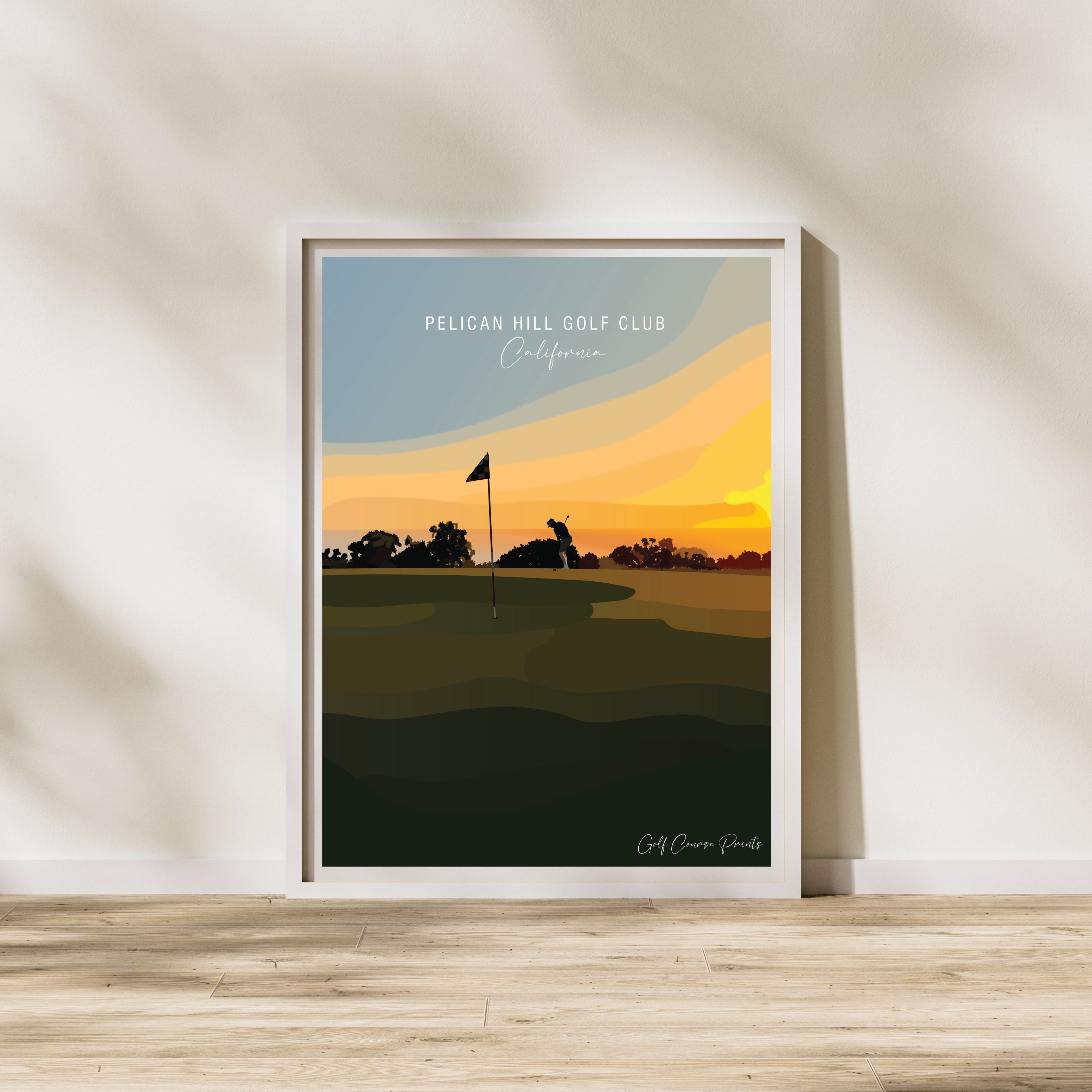 Pelican Hill Golf Club, California | Watercolor Print | Golf Course ...