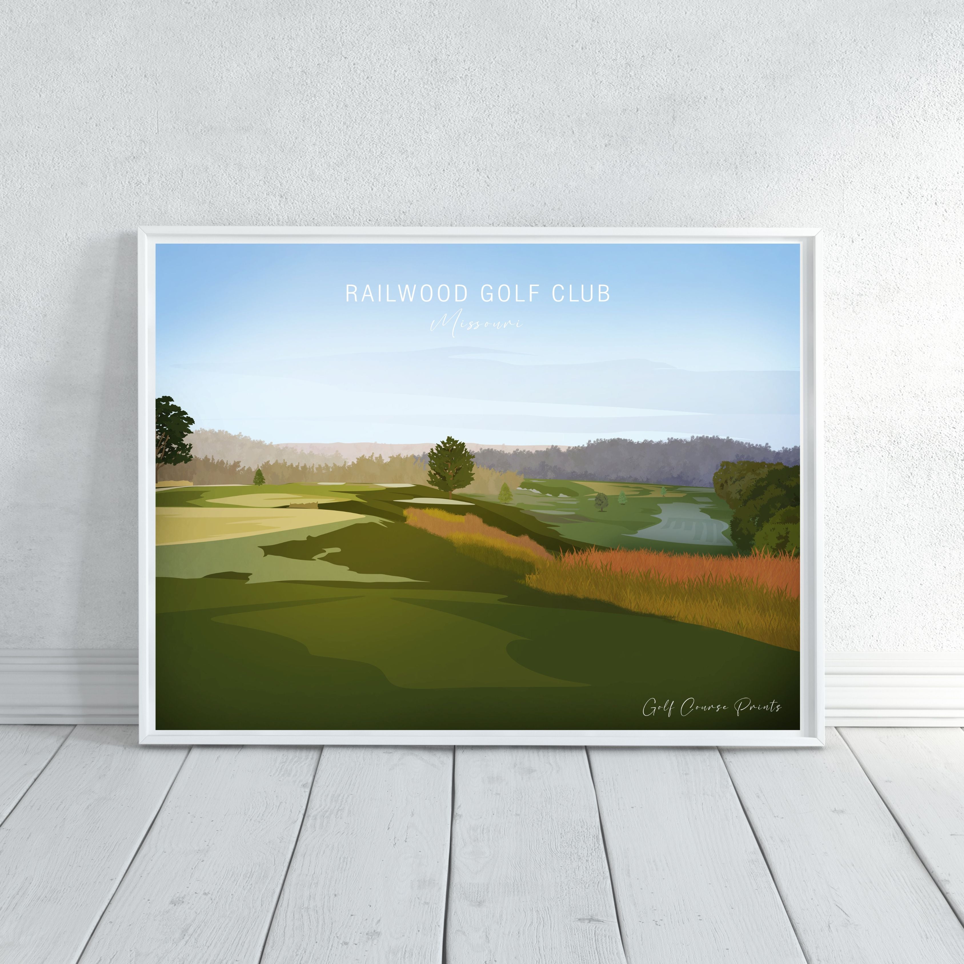 Railwood Golf Club, Missouri Paintings | Order Online - Golf Course Prints