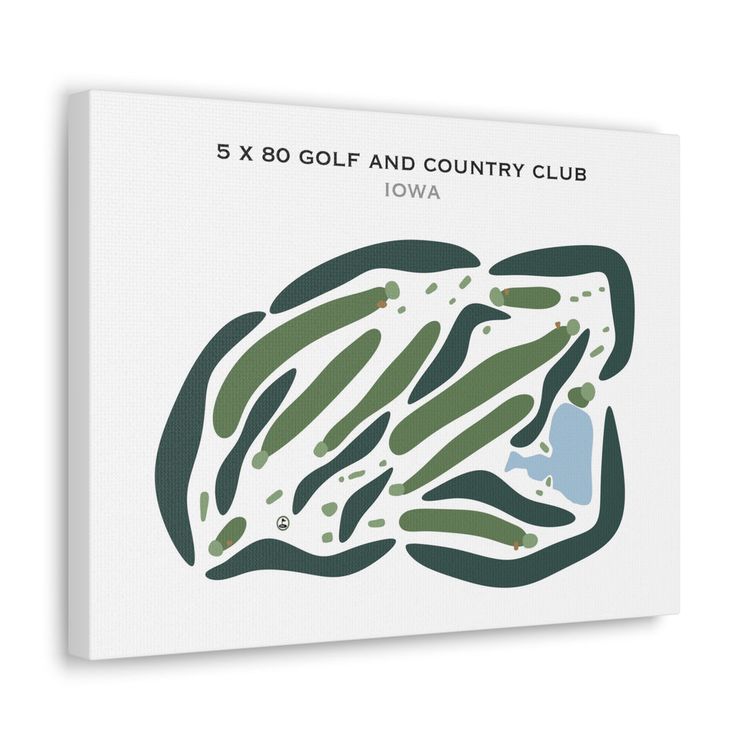 5x80 Golf and Country Club, Iowa - Printed Golf Courses