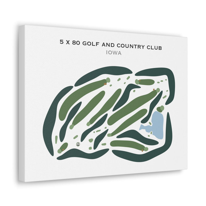 5x80 Golf and Country Club, Iowa - Printed Golf Courses