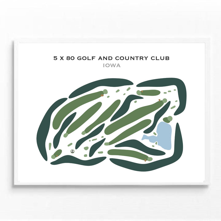 5x80 Golf and Country Club, Iowa - Printed Golf Courses