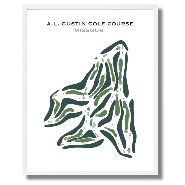 A. L. Gustin Golf Course, Missouri - Printed Golf Courses