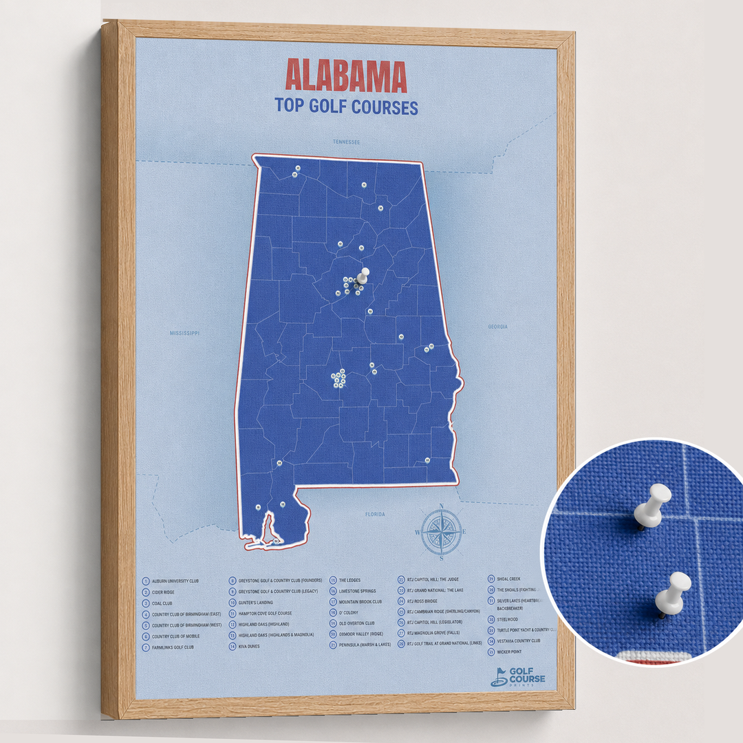Map of Alabama Golf Courses