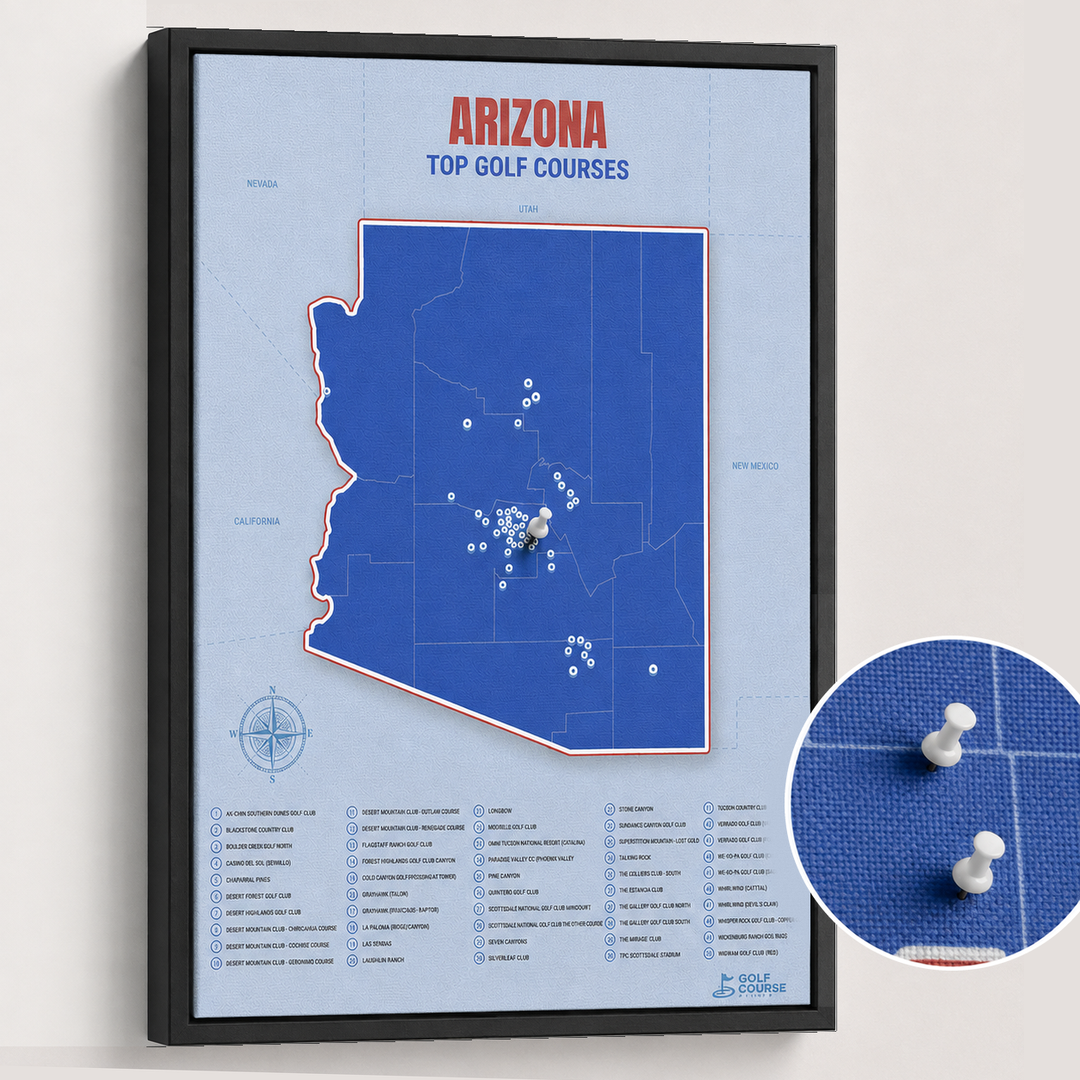 Map of Arizona Golf Courses