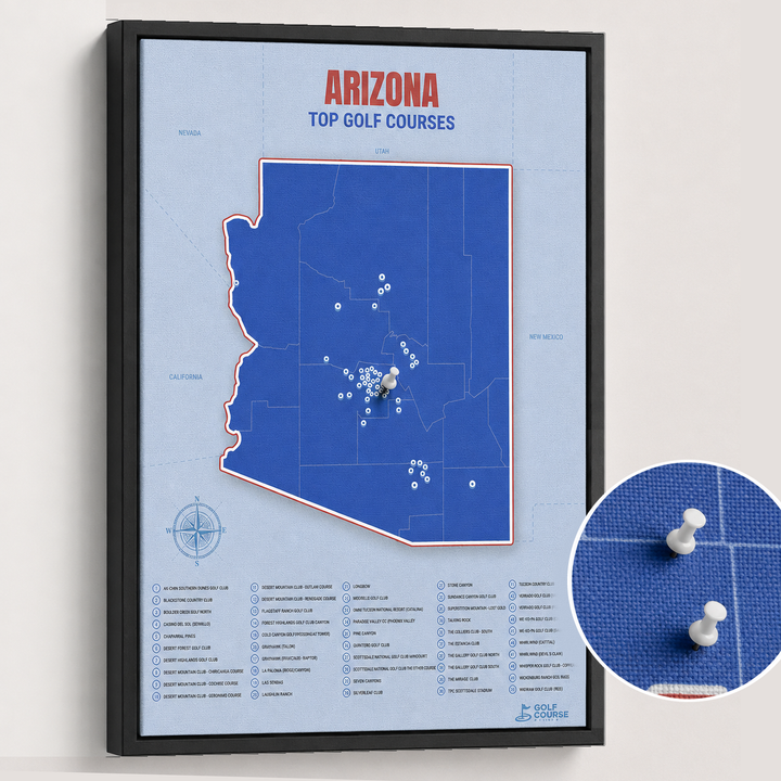 Map of Arizona Golf Courses