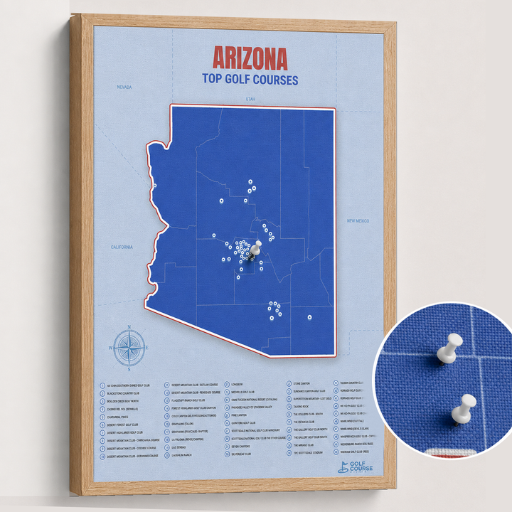 Map of Arizona Golf Courses
