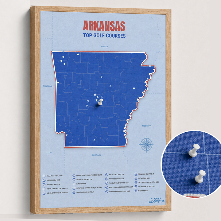 Map of Arkansas Golf Courses