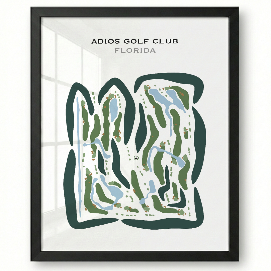 Adios Golf Club, Florida - Printed Golf Course