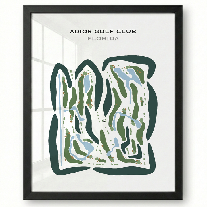 Adios Golf Club, Florida - Printed Golf Course