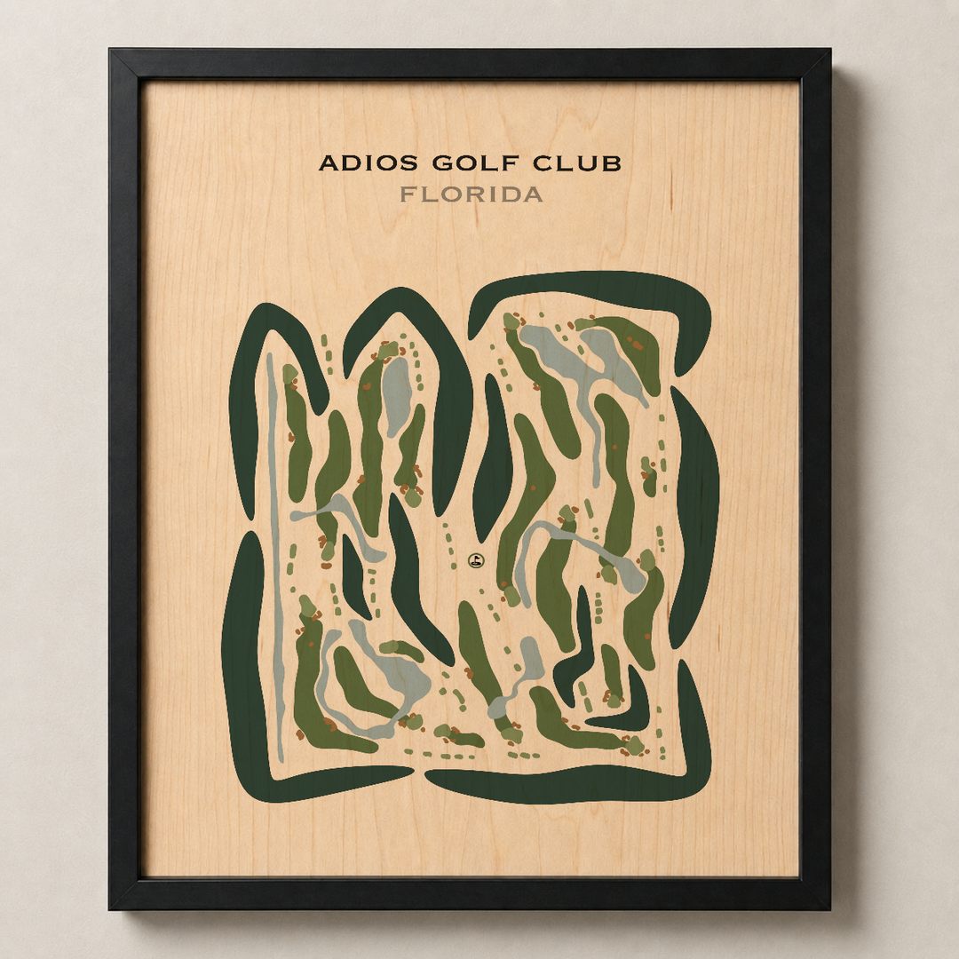 Adios Golf Club, Florida - Printed Golf Course