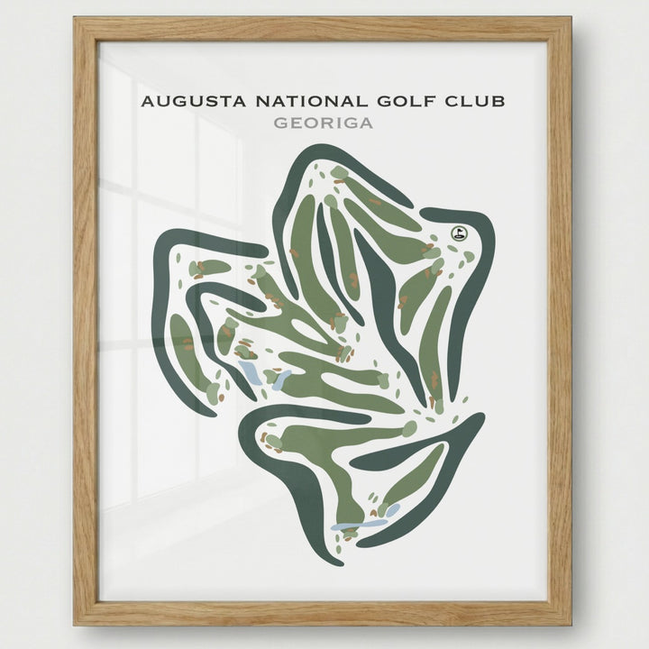 Augusta National Golf Club, Georgia - Printed Golf Course