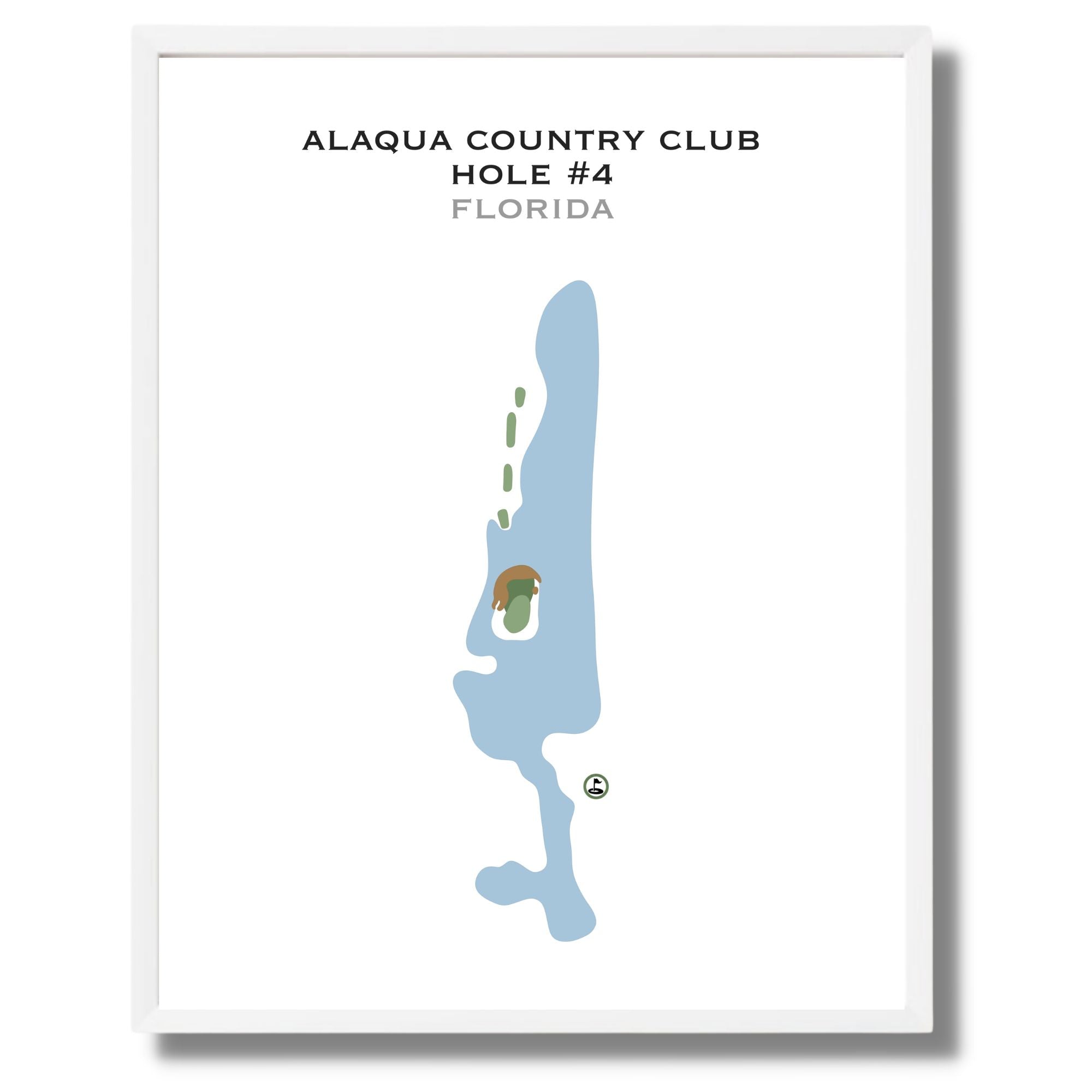 Buy the best printed golf course Alaqua Country Club - Hole #4, Florida