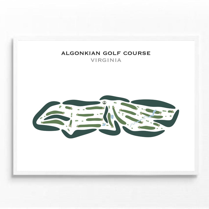 Algonkian Golf Course, Virginia - Printed Golf Courses