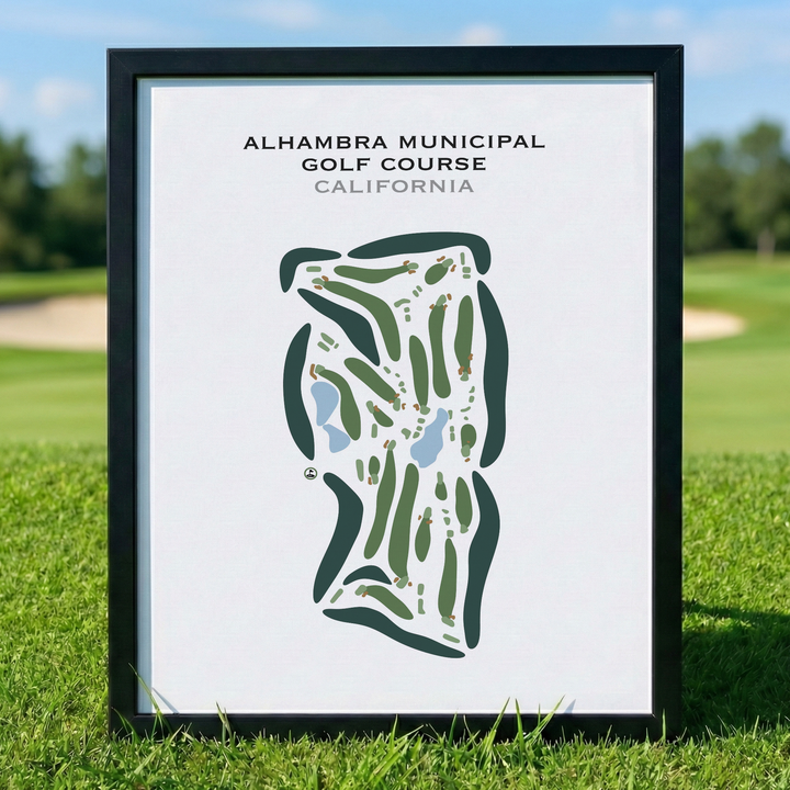Alhambra Municipal Golf Course, California - Printed Golf Courses