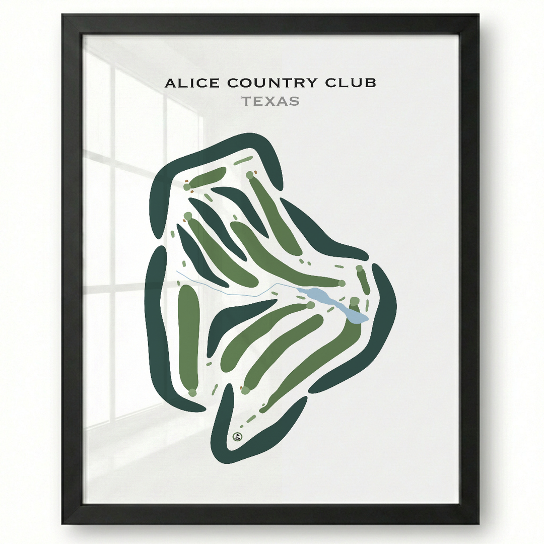 Alice Country Club, Texas - Printed Golf Courses