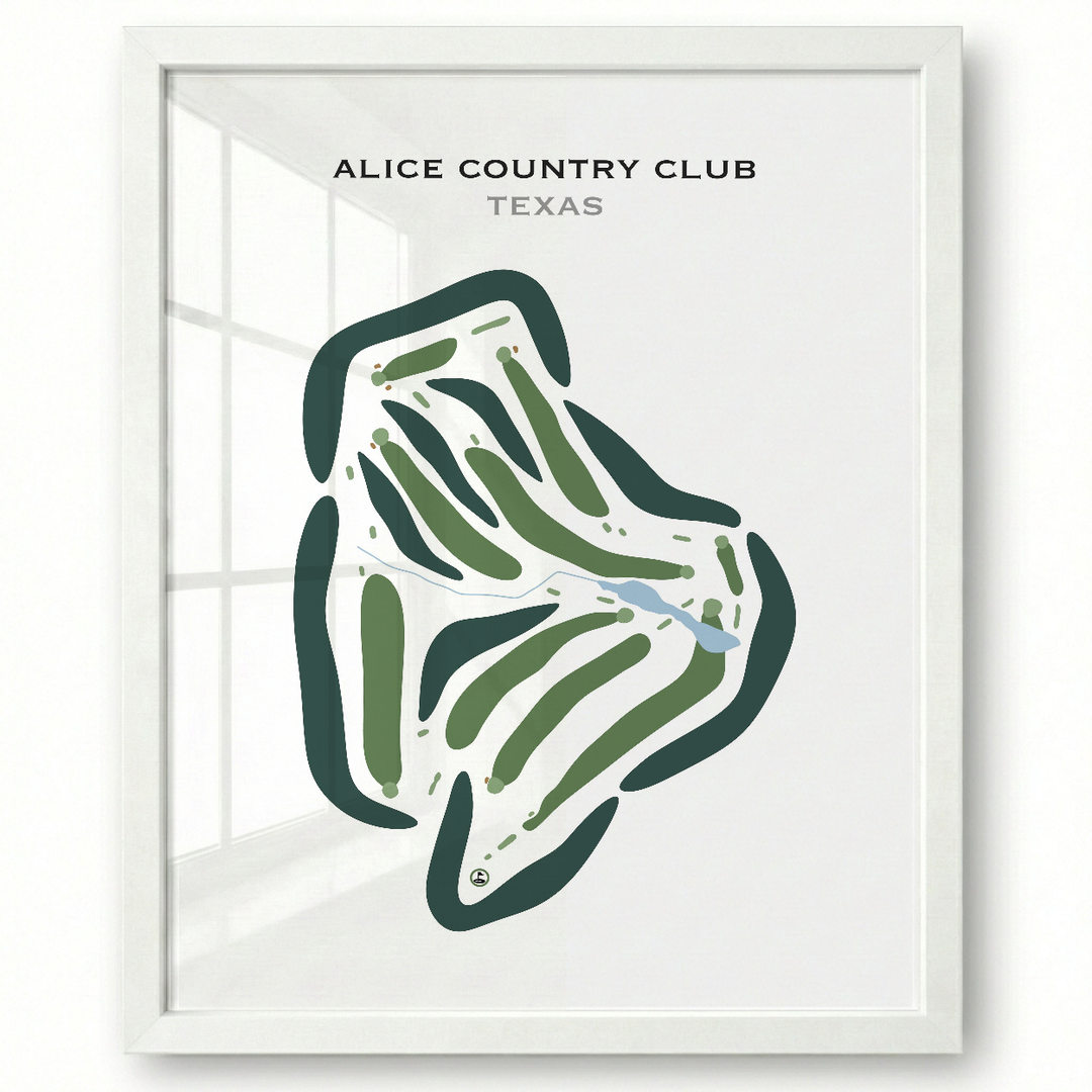 Alice Country Club, Texas - Printed Golf Courses