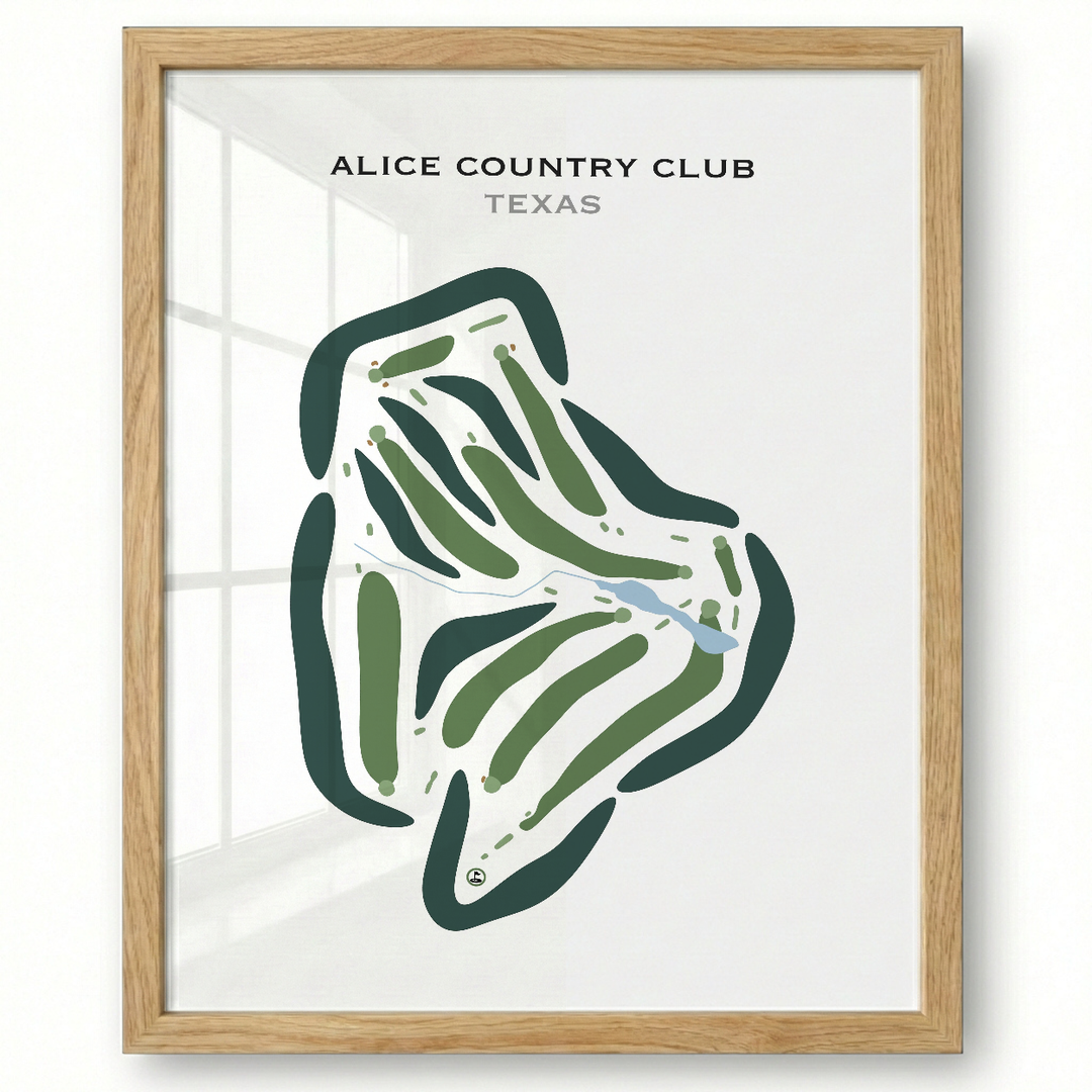Alice Country Club, Texas - Printed Golf Courses