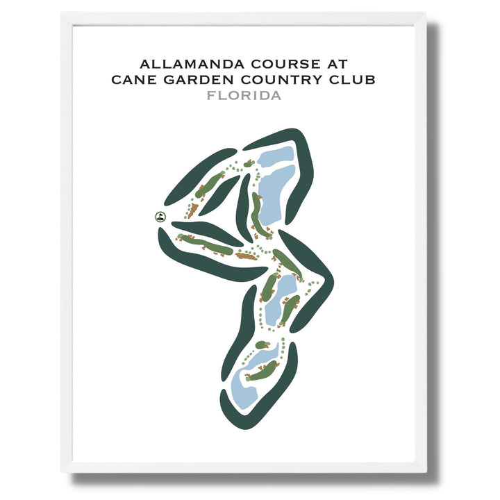 Allamanda Course at Cane Garden Country Club, Florida - Printed Golf Courses
