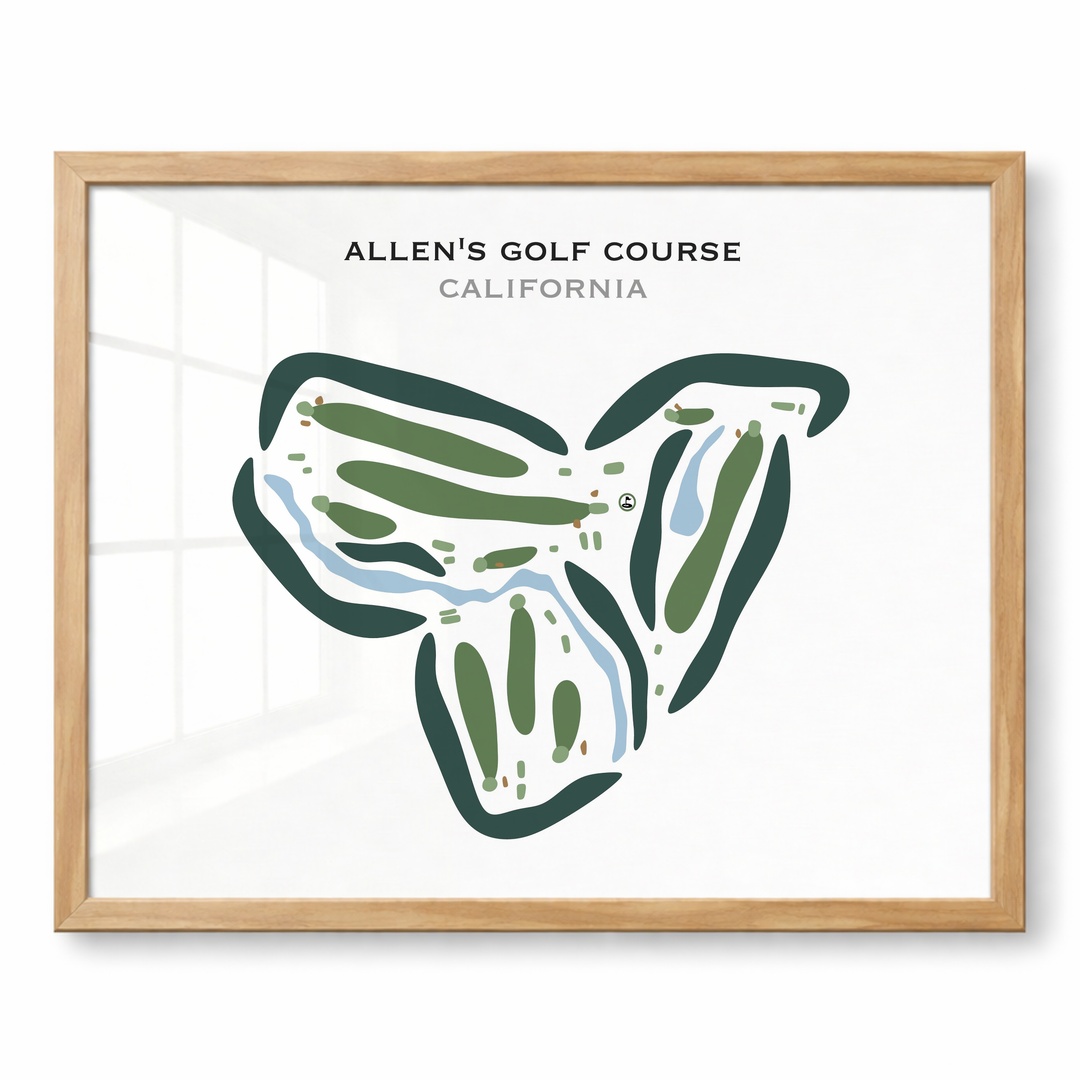 Allen's Golf Course, California - Printed Golf Courses