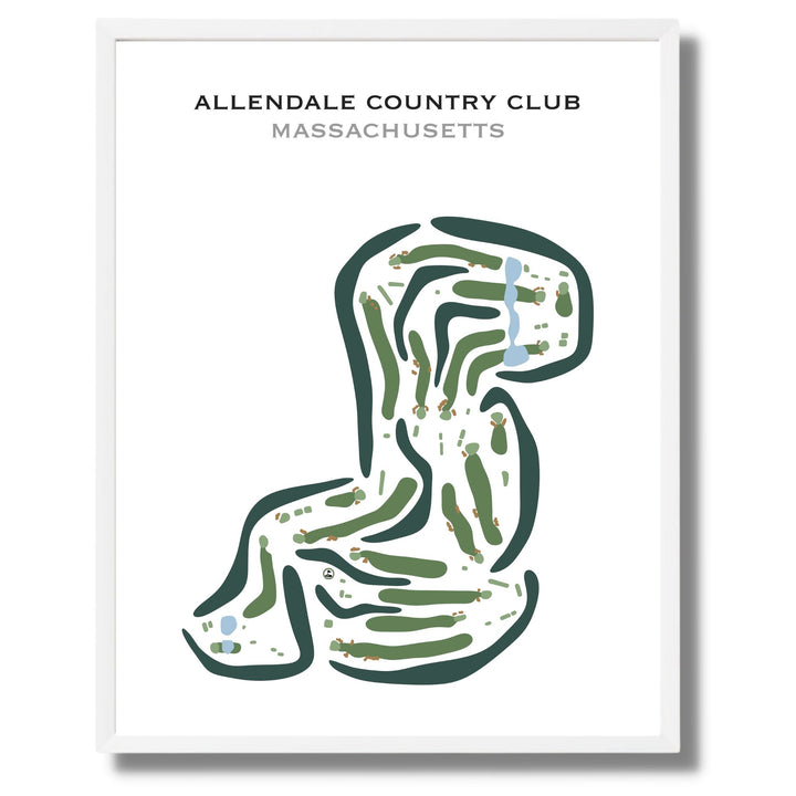 Allendale Country Club, Massachusetts - Printed Golf Courses