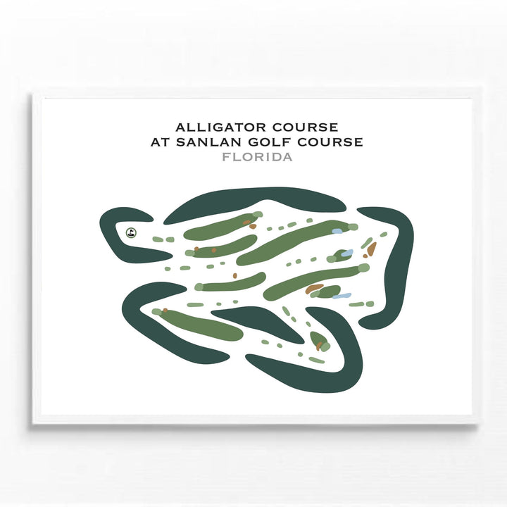 Alligator Course at Sanlan Golf Course, Florida - Printed Golf Courses