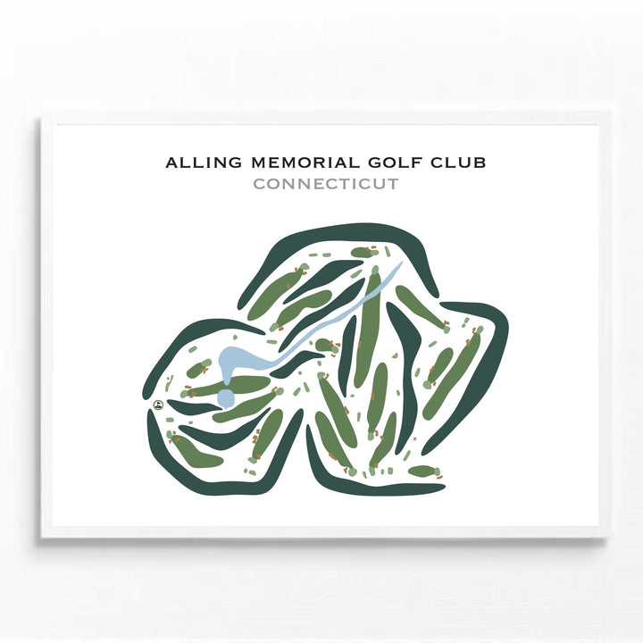 Alling Memorial Golf Club, Connecticut - Printed Golf Courses