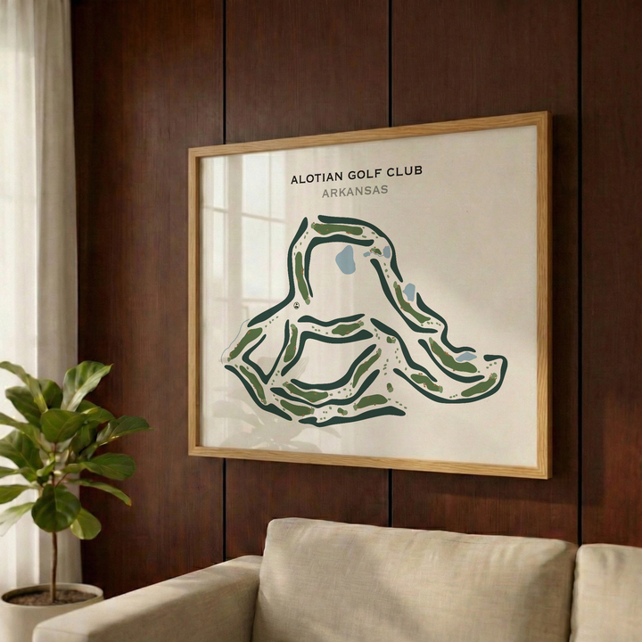 Alotian Golf Club, Arkansas - Printed Golf Course