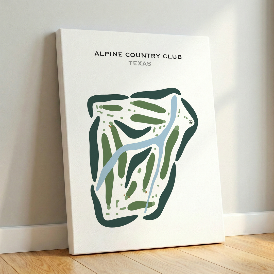 Alpine Country Club, Texas - Printed Golf Courses