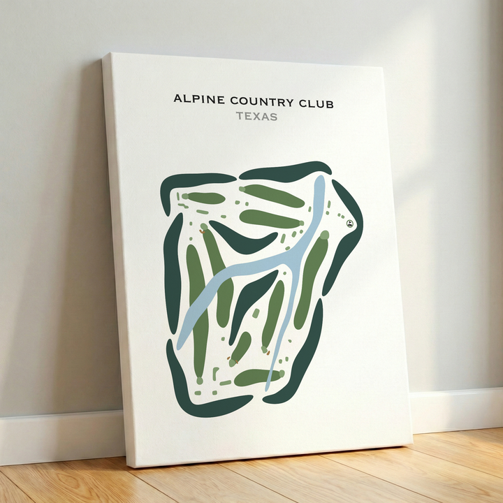 Alpine Country Club, Texas - Printed Golf Courses