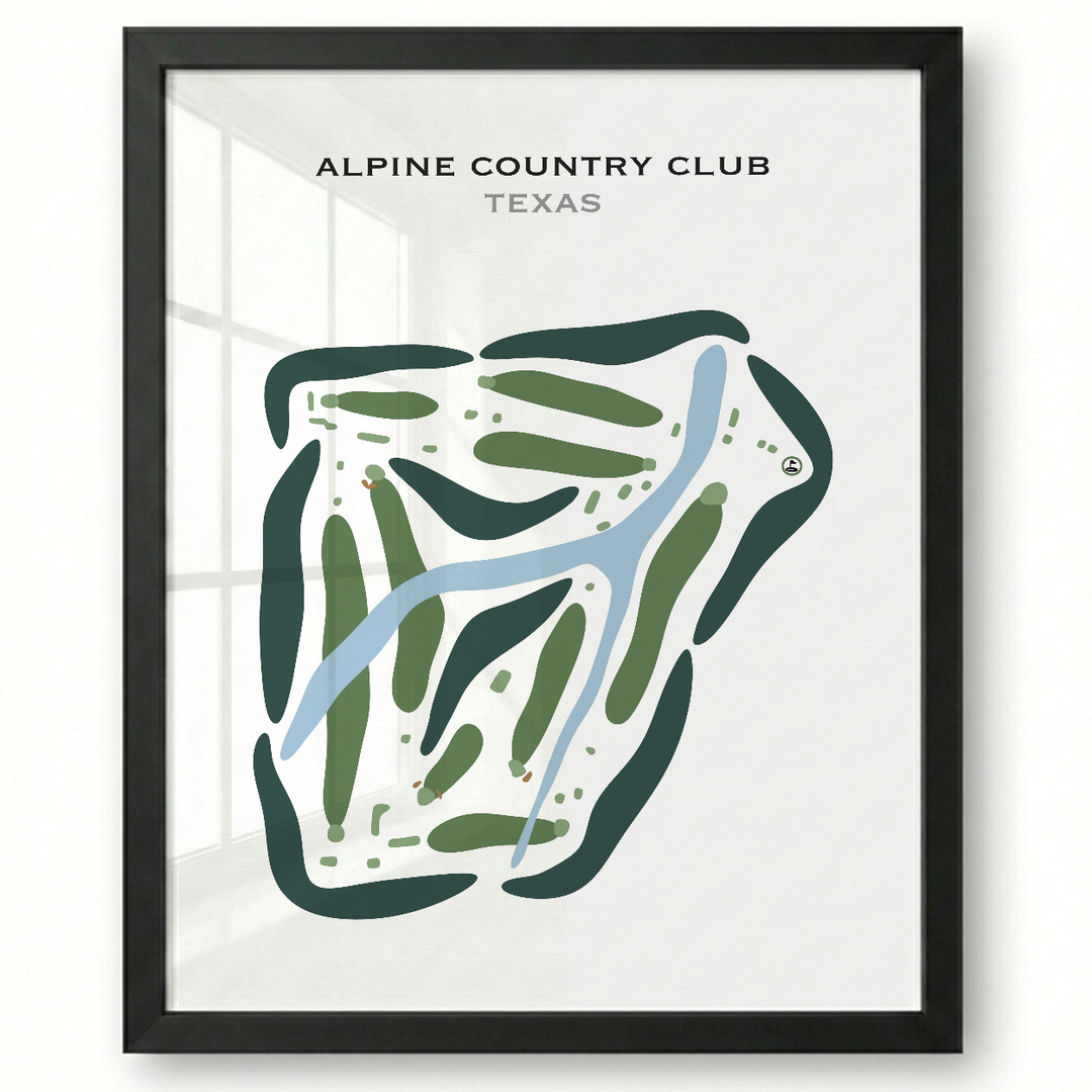 Alpine Country Club, Texas - Printed Golf Courses
