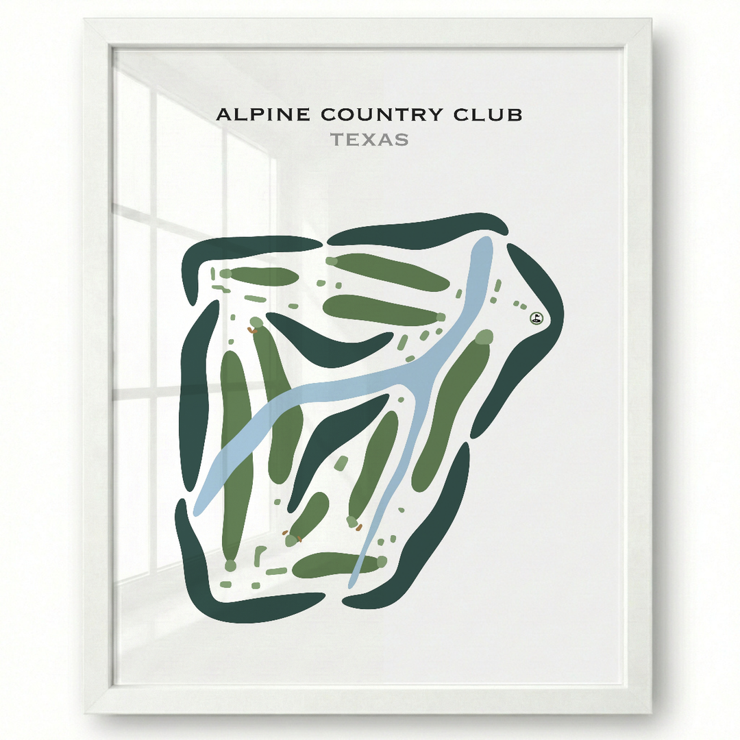 Alpine Country Club, Texas - Printed Golf Courses