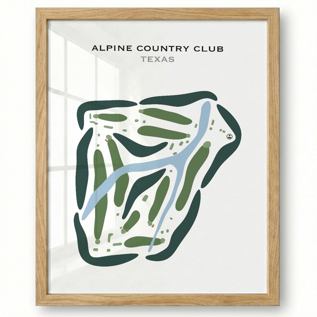 Alpine Country Club, Texas - Printed Golf Courses