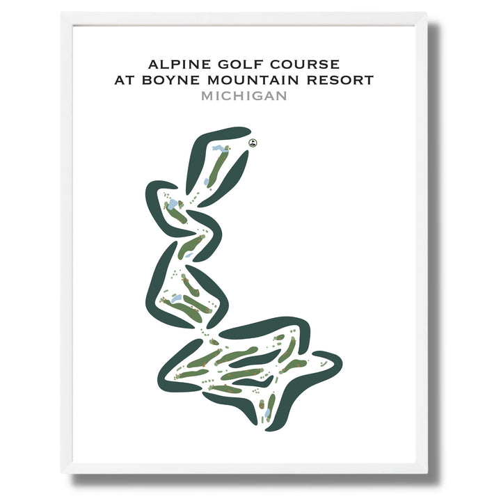 Alpine Golf Course, Michigan - Printed Golf Courses