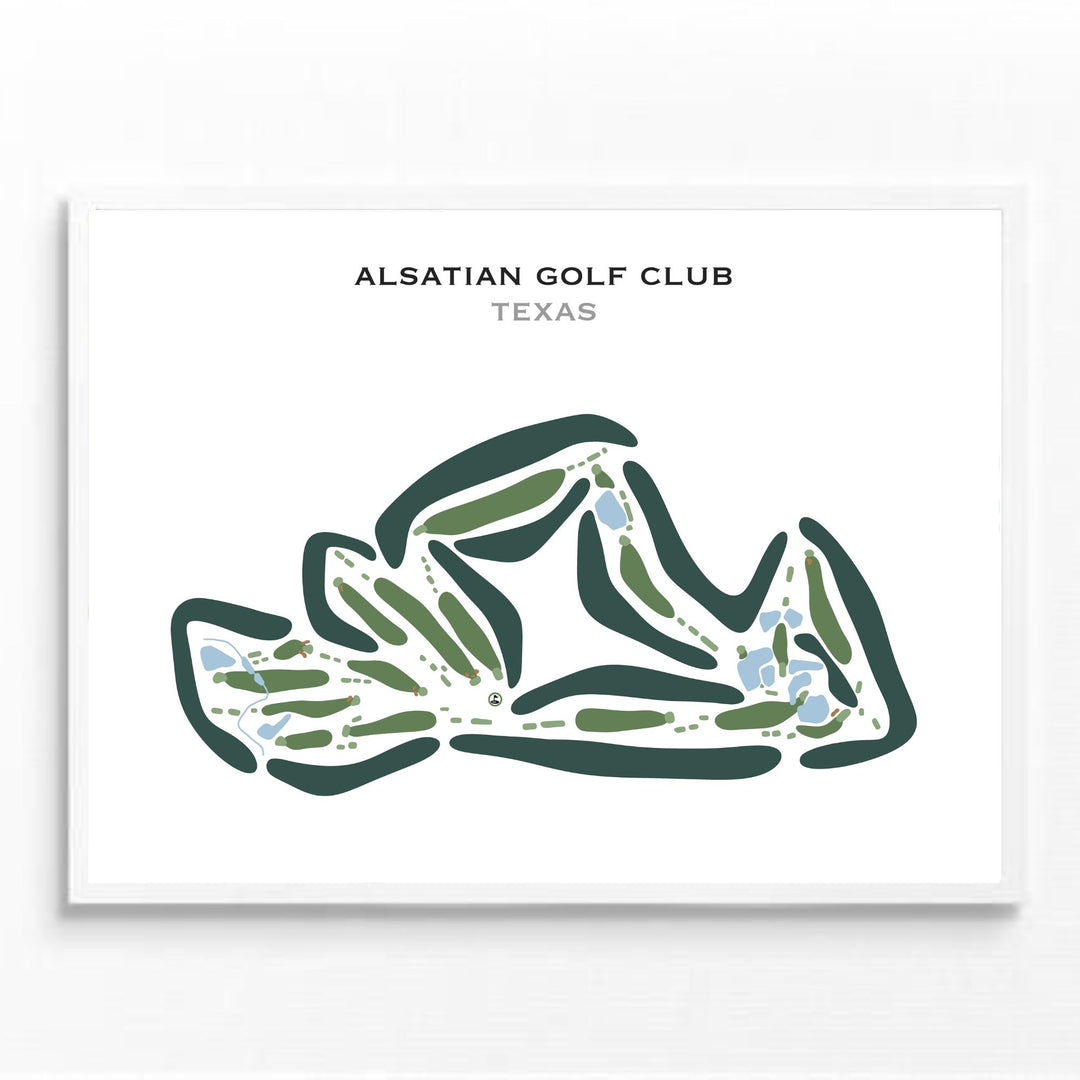 Alsatian Golf Club, Texas - Printed Golf Courses