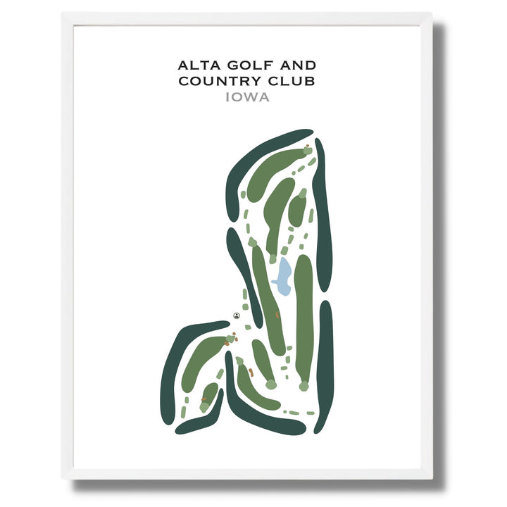 Alta Golf & Country Club, Iowa - Printed Golf Courses