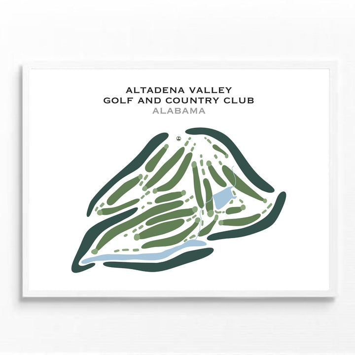 Altadena Valley Golf & Country Club, Alabama - Printed Golf Course