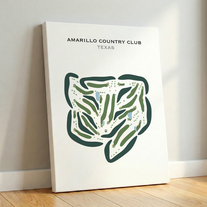 Amarillo Country Club, Texas - Printed Golf Courses